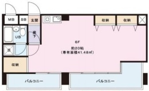 アクス初台 602 間取り図