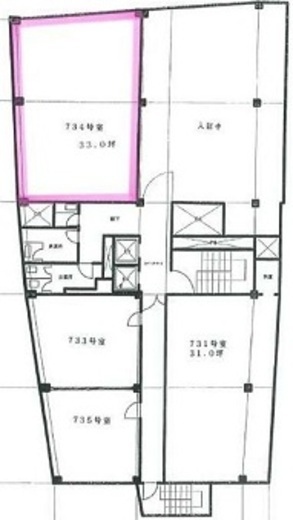 新大宗ビル3号館 734 間取り図