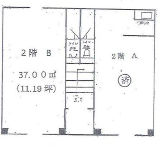 東洋道玄坂ビル 2階B 間取り図