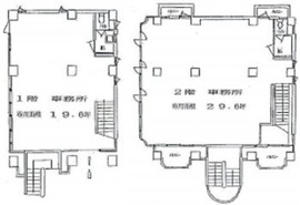 YKビル 1-2階 間取り図