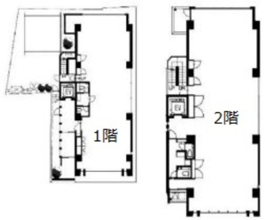 北参道DTビル 1-2階 間取り図