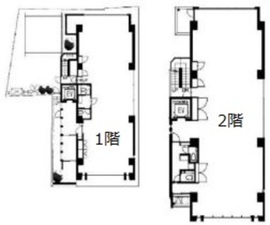 北参道DTビル 1-2階 間取り図