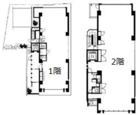 北参道DTビル 1-2階 間取り図