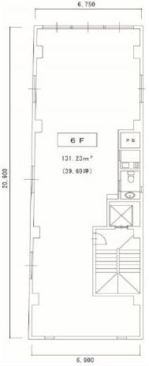 Fビル 6階 間取り図