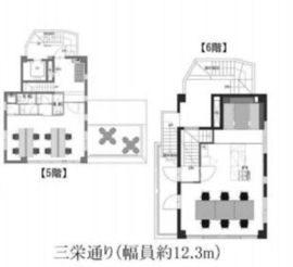 TERRACE SITE 四谷 5-6階 間取り図