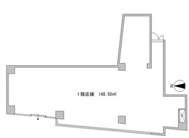 イヌイビル市谷 1階 間取り図