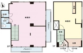 代々木ホームガーデン 102+205 間取り図