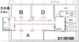 東武高輪第2ビル B1階D 間取り図