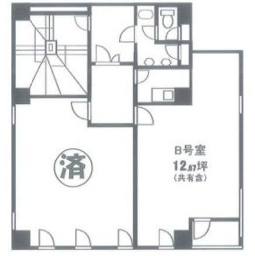 新橋第一ビル 2階B 間取り図