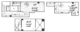 正直屋ビル 地下1階+1階 間取り図