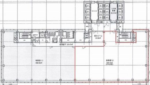虎ノ門タワーズオフィス 3階 間取り図