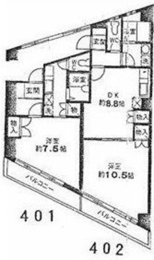 第8岡崎ビル 401 間取り図