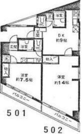 第8岡崎ビル 502 間取り図