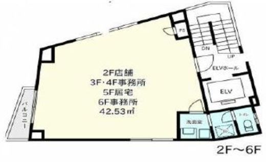 ロナーYSビル 5階 間取り図