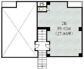 西麻布1106ビル 2B 間取り図