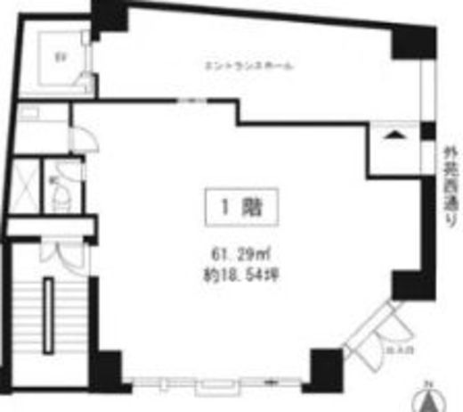 井筒西麻布ビル 1階 間取り図