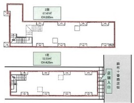 麻布メゾン 1-2階(メゾネット) 間取り図