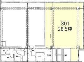 第1東ビル 801 間取り図