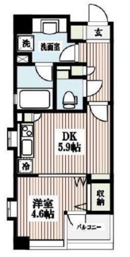 フォーチュンコート新宿御苑前 501 間取り図