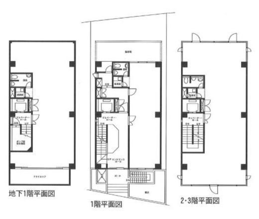 JMビル B1-3階 間取り図