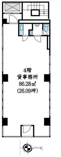 ミズホアルファビル 4階 間取り図