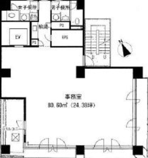 日経茅場町第二別館 6階 間取り図