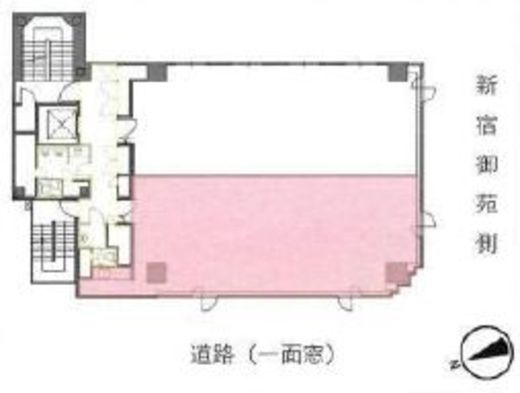 コスモ新宿御苑ビル 7階A 間取り図