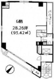 二番町ビル 6階 間取り図