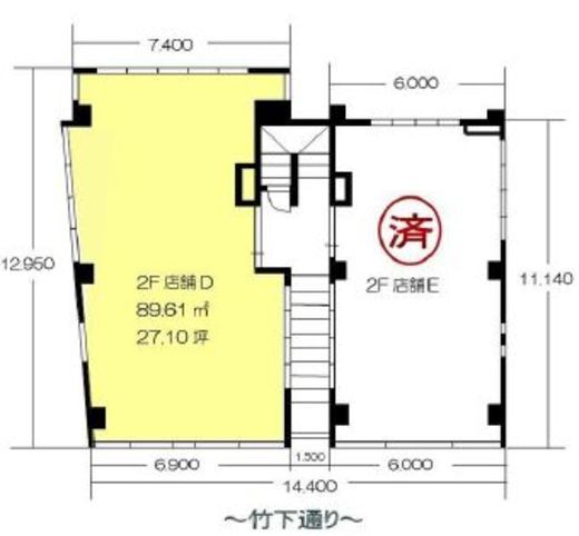 ITOBLDG 2階D 間取り図