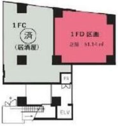 パークルール神田司町ロンド 1階D 間取り図