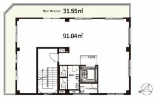 OMB東麻布 4階 間取り図