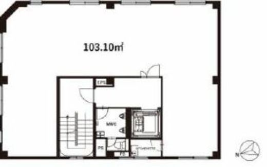 OMB東麻布 3階 間取り図
