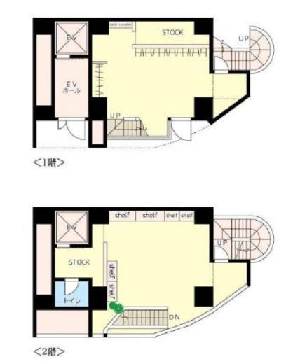 Barbizon64 1-2階 間取り図