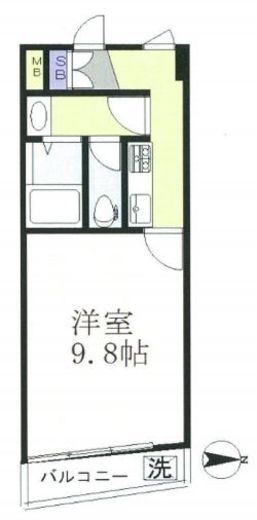 新宿パークサイド永谷 206 間取り図