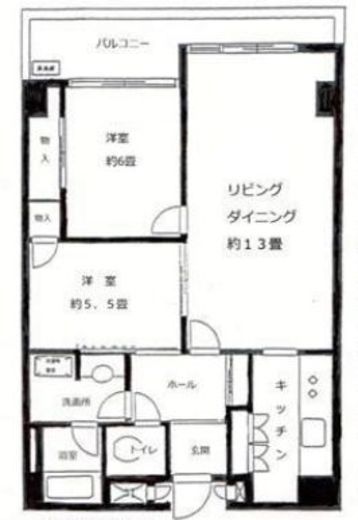ストーク新宿 8階 間取り図