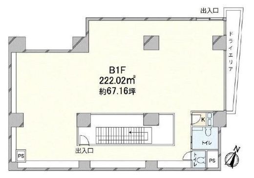 五番町マンション B1階 間取り図