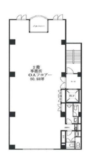 シーダ芝浦ビル 2階 間取り図