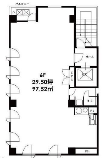 OK司ビル 6階 間取り図