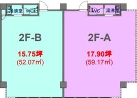 要町イマス荒井ビル 2階(A+B) 間取り図