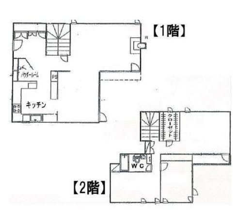 六番町ハウス 1-2階 間取り図