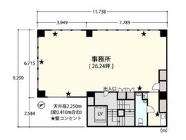 アシスト竹橋ビル 2階 間取り図