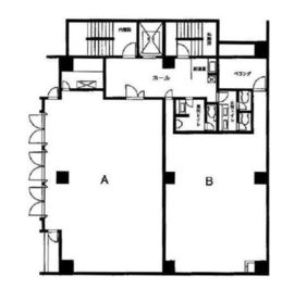 北新宿君嶋ビル 5階A 間取り図