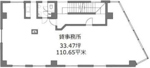 中野ビル(市ヶ谷) 2階 間取り図