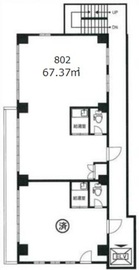 喜助九段北ビル 802 間取り図