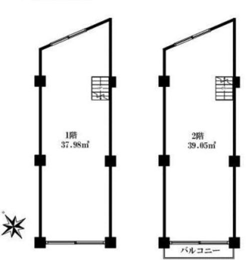 早稲田通りビル 1-2階 間取り図