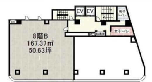 ホリゾンワンビル 8階B 間取り図