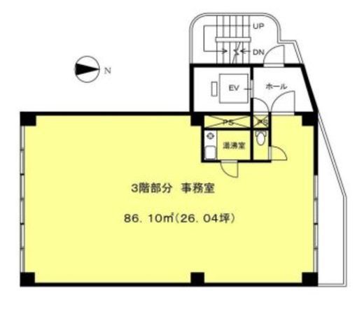 サンライトグリーンビル 3階 間取り図