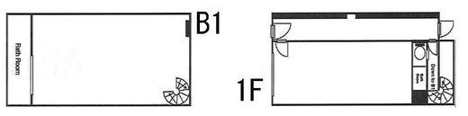 ココミ早稲田 B1-1階 間取り図