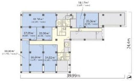 新橋アネックス B2階3 間取り図