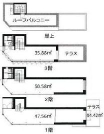 第20スカイビルANNEX 1-3階(一棟) 間取り図
